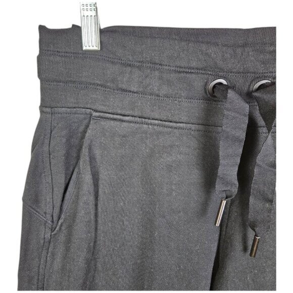 Athleta Black Wide Leg Elastic Waist Baggy Lounge Pants Size Small - Picture 2 of 11
